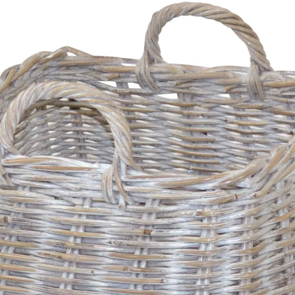 Wohnen Rattanmöbel*50x51x50 Korb mit Griffen Landhaus - Oleganos