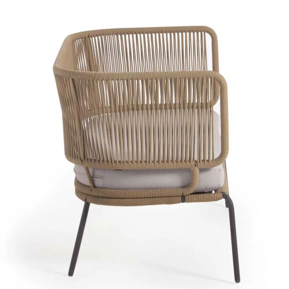 Wohnen 135x80x65 Kordelgeflecht Sofa mit Sitzpolster - Membres