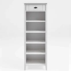 Wohnen Badregale|Esszimmerregale*55x149x35 Landhaus Badregal in Weiß - Satumare