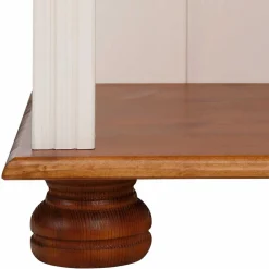 Wohnen 77x181x30 Landhaus Bücherregal aus Kiefer zweifarbig - Conzina