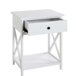 Wohnen 46x60x35 Landhaus Beistelltisch mit Schublade - Liv