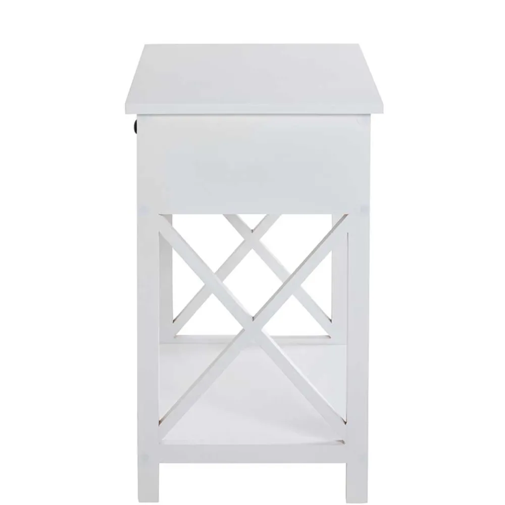 Wohnen 46x60x35 Landhaus Beistelltisch mit Schublade - Liv