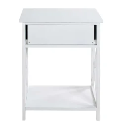 Wohnen 46x60x35 Landhaus Beistelltisch mit Schublade - Liv