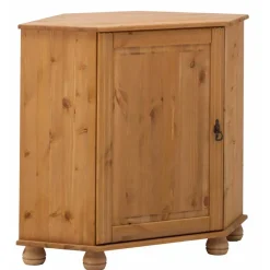 Wohnen 50x78x33 Landhaus Eckschrank aus Kiefer - Lugsca