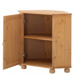 Wohnen 50x78x33 Landhaus Eckschrank aus Kiefer - Lugsca