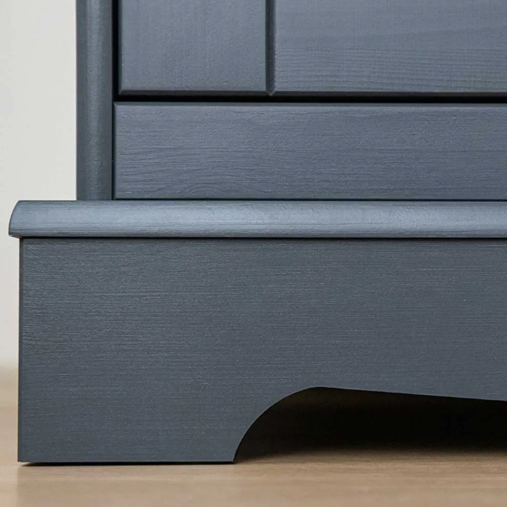 Wohnen 90x130x45 Landhaus Highboard in Grau & Eiche - Witenga