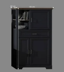 Wohnen Sideboards & Kommoden|Landhausmöbel*93x150x42 Landhaus Hochkommode mit LED - Thumbs