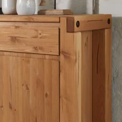 Wohnen 122x88x44 Landhaus Holzkommode aus Kiefer - Delamaro