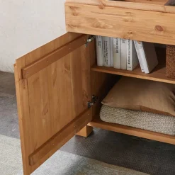 Wohnen 122x88x44 Landhaus Holzkommode aus Kiefer - Delamaro