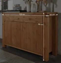 Wohnen 122x88x44 Landhaus Holzkommode aus Kiefer - Delamaro