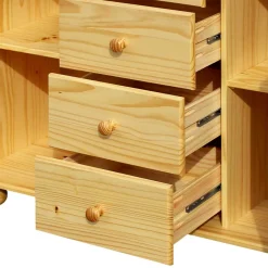 Wohnen Küchenschränke|Sideboards & Kommoden*119x81x38 Landhaus Kombi Kommode mit Kugelfüßen - Kascanu