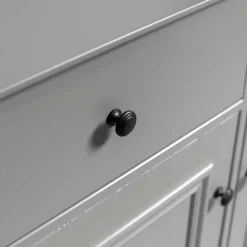 Wohnen 98x93x55 Landhaus Kommode in Schlamm Grau - Vrenman