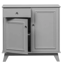 Wohnen 98x93x55 Landhaus Kommode in Schlamm Grau - Vrenman