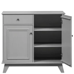 Wohnen 98x93x55 Landhaus Kommode in Schlamm Grau - Vrenman