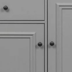 Wohnen 98x93x55 Landhaus Kommode in Schlamm Grau - Vrenman