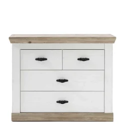 Wohnen Flurkommoden*107x84x45 Landhaus Kommode mit 4 Schubladen - Nedita