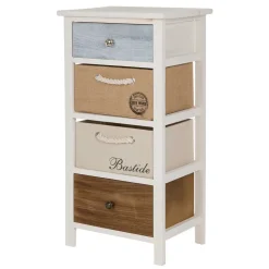 Wohnen 38x74x28 Landhaus Kommode mit vier Schubladen - Amare