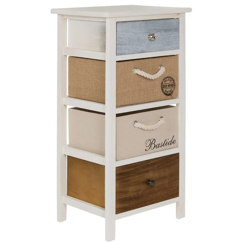 Wohnen 38x74x28 Landhaus Kommode mit vier Schubladen - Amare