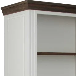 Wohnen 68x180x39 Landhaus Regal in Weiß & Graubraun - Bleaks
