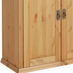 Wohnen 90x175x37 Landhaus Schrank mit Spiegel in Oval - Inhusa