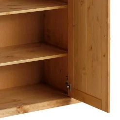 Wohnen 90x175x37 Landhaus Schrank mit Spiegel in Oval - Inhusa