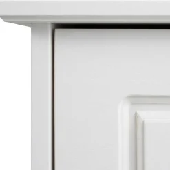 Wohnen 81x93x37 Landhaus Schuhschrank in Weiß gewachst - Vesrav