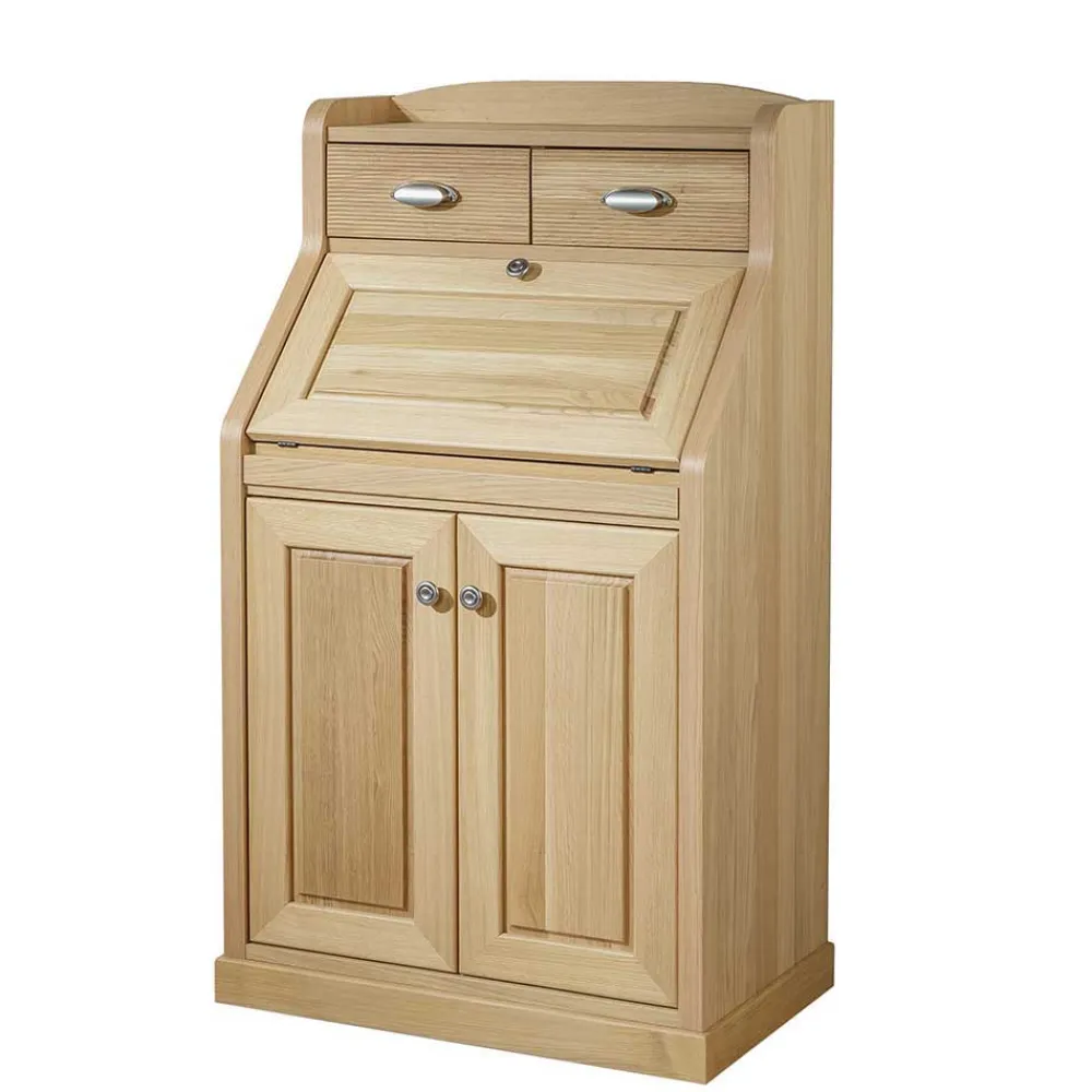 Wohnen 70x120x45 Landhaus Sekretär in Eiche - Mapilia