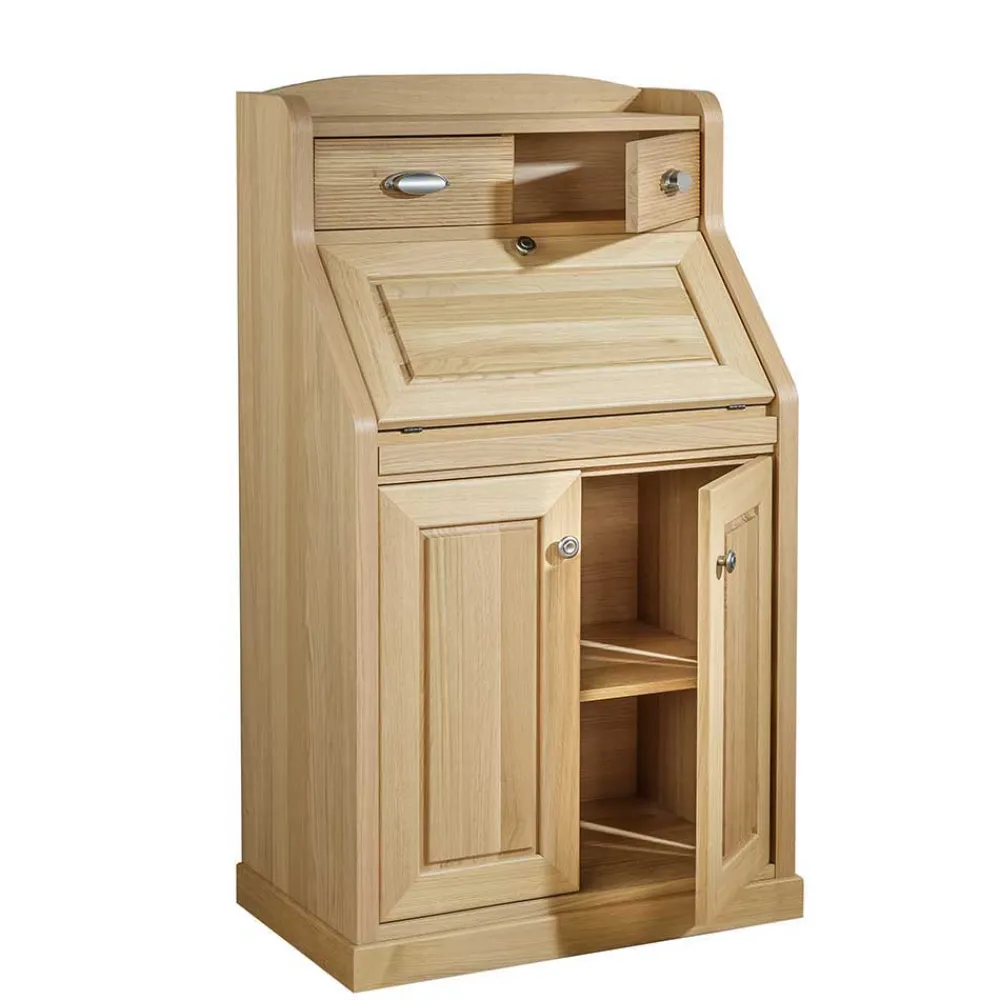 Wohnen 70x120x45 Landhaus Sekretär in Eiche - Mapilia