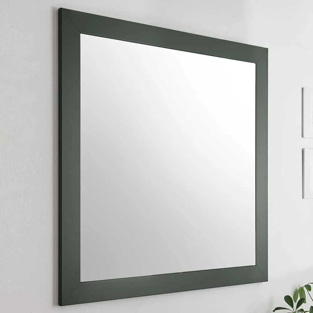 Wohnen 82x82x2 Landhaus Spiegel in Dunkelgrün - Niestov