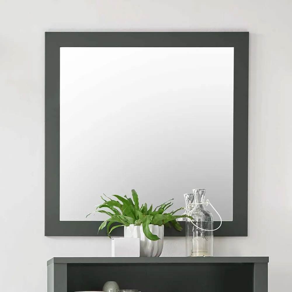 Wohnen 82x82x2 Landhaus Spiegel in Dunkelgrün - Niestov