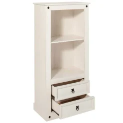 Wohnen 65x140x38 Landhausregal in Weiß - Henvic