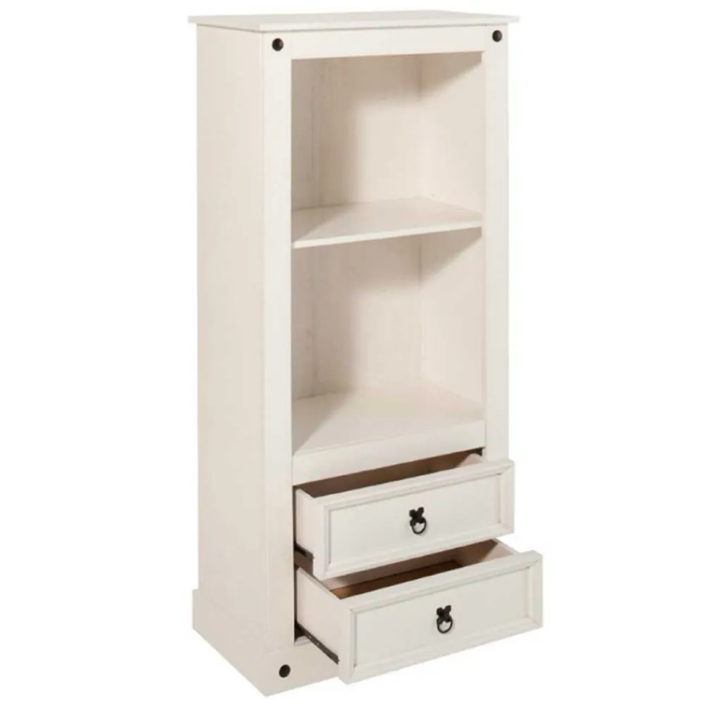 Wohnen 65x140x38 Landhausregal in Weiß - Henvic