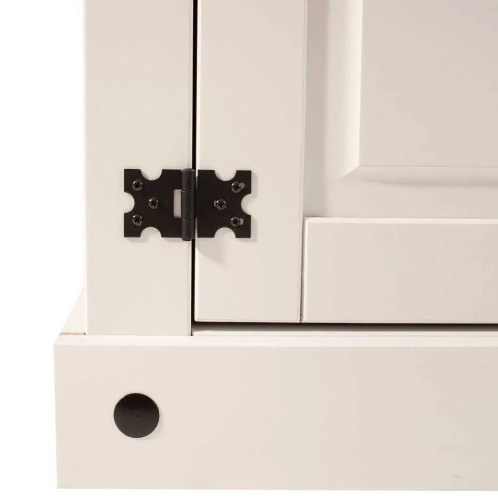 Wohnen 65x140x38 Landhausregal in Weiß - Henvic