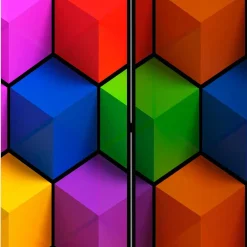 Wohnen 135x172x45 Leinwand Raumteiler in Bunt - Cayman