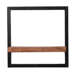 Wohnen 35x25x35 Loft-Wandregal mit Altmetall-Rahmen - Mendoza