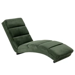 Wohnen Sofas|Sofa*60x82x170 Lounge Liege mit Samt in Dunkelgrün - Cadiz