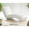 Wohnen 60x82x170 Loungeliege in Weiß & Chrom - Onjamy