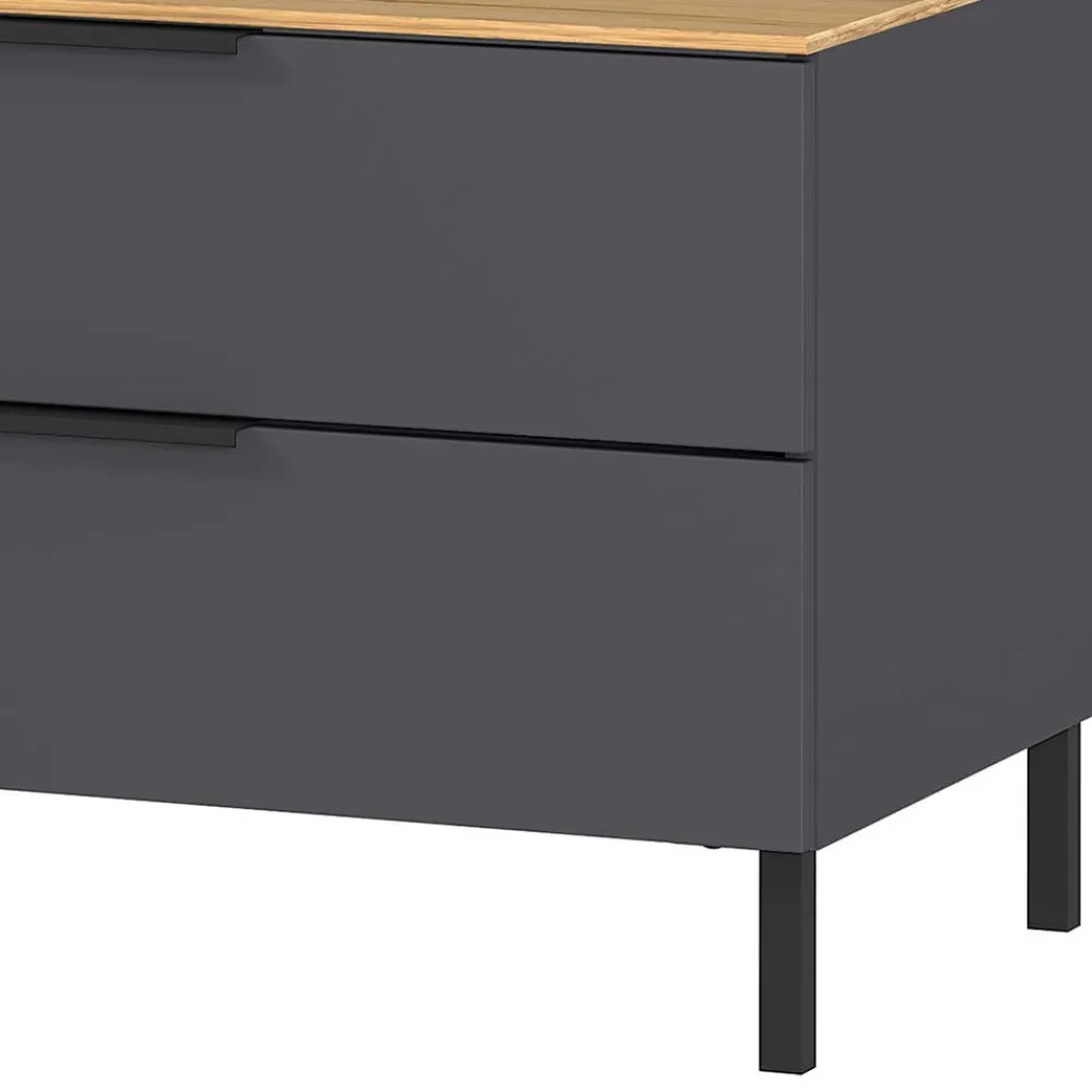 Wohnen 16x47x47 Lowboard mit zwei Schubladen & Klappe - Lurys I