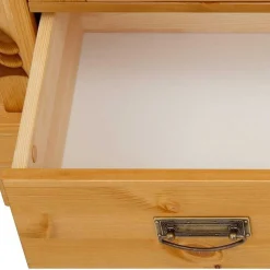 Wohnen Glasmöbel|Massivholzmöbel*100x147x45 Massivholz Highboard im Landhaus Stil - Fausanda