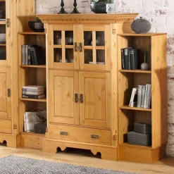 Wohnen Glasmöbel|Massivholzmöbel*100x147x45 Massivholz Highboard im Landhaus Stil - Fausanda