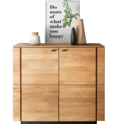 Wohnen 97x86x42 Massivholz Kommode mit zwei Türen - Emelyas