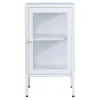 Wohnen 38x70x35 Metall Schrank mit Glas Tür - Keyva