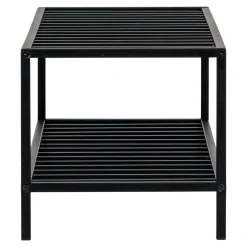 Wohnen Schuhschränke*79x32x34 Metall Schuhbank in Schwarz - Esbessa