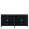 Wohnen Vitrinen|Wohnzimmer-Vitrinen*170x85x40 Metall Sideboard mit vier Glastüren - Butoaie