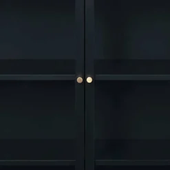 Wohnen Vitrinen|Wohnzimmer-Vitrinen*110x140x40 Metallschrank mit Glastüren - Butoaie