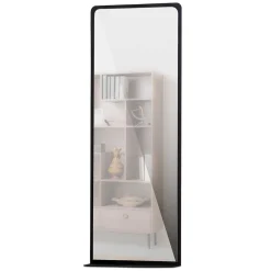 Wohnen Schwarze Möbel|Loft Möbel*50x130x10 Metallspiegel mit Ablage - Carlisa