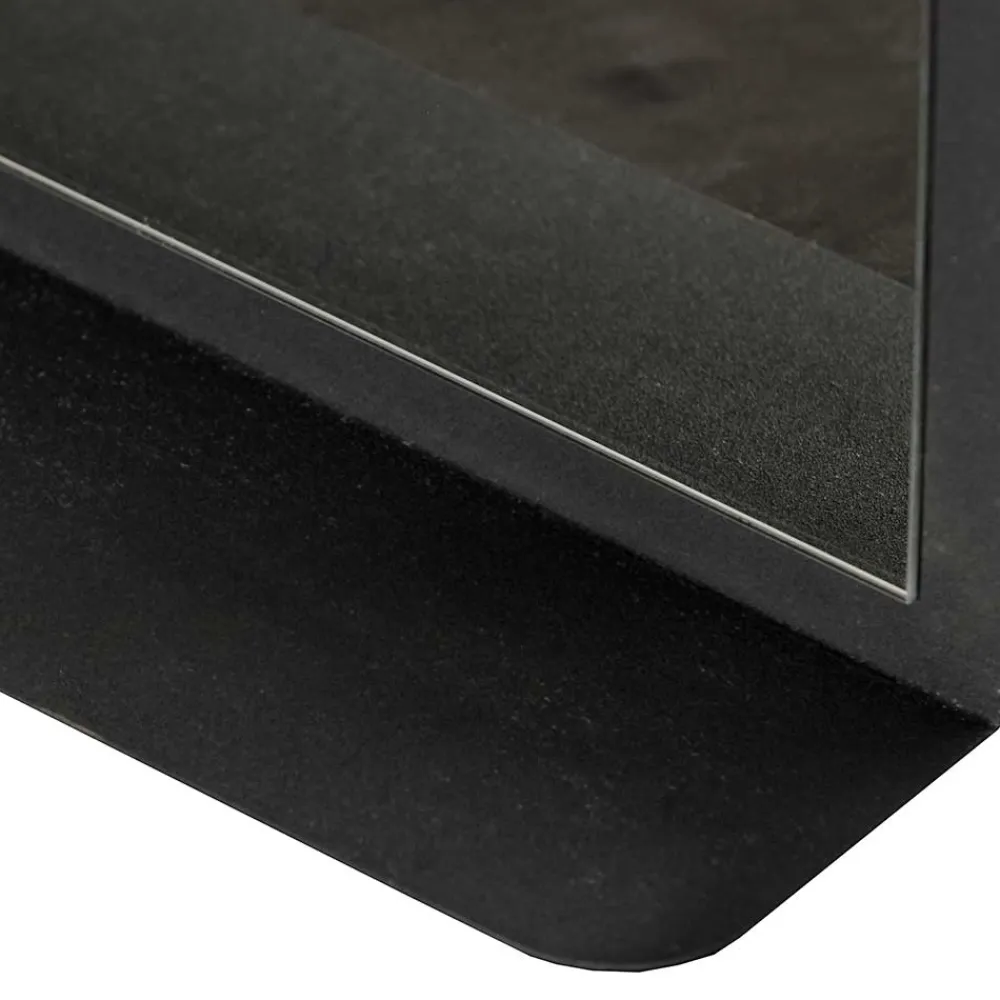 Wohnen Schwarze Möbel|Loft Möbel*50x130x10 Metallspiegel mit Ablage - Carlisa