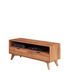 Wohnen 120x48x40 Midcentury TV Board aus Kernbuche - Junola