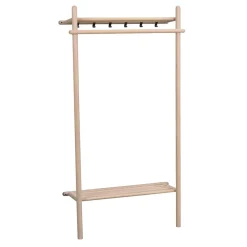 Wohnen 91x181x39 Minimalistische Garderobe in White Wash - Ulvinzo