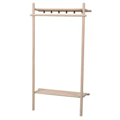 Wohnen 91x181x39 Minimalistische Garderobe in White Wash - Ulvinzo